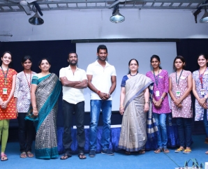 Actor Vishal launches Facebook page on save cattle stop killing cows by supported by MOP college students
